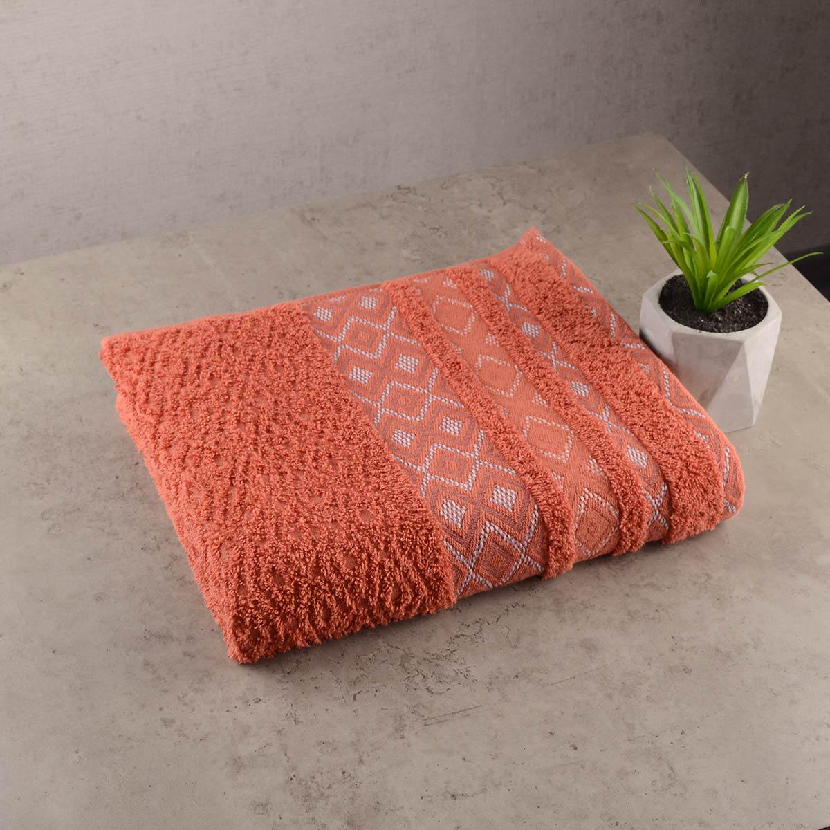 Махровое полотенце GM Textile Grek 50х90 см Терракотовый