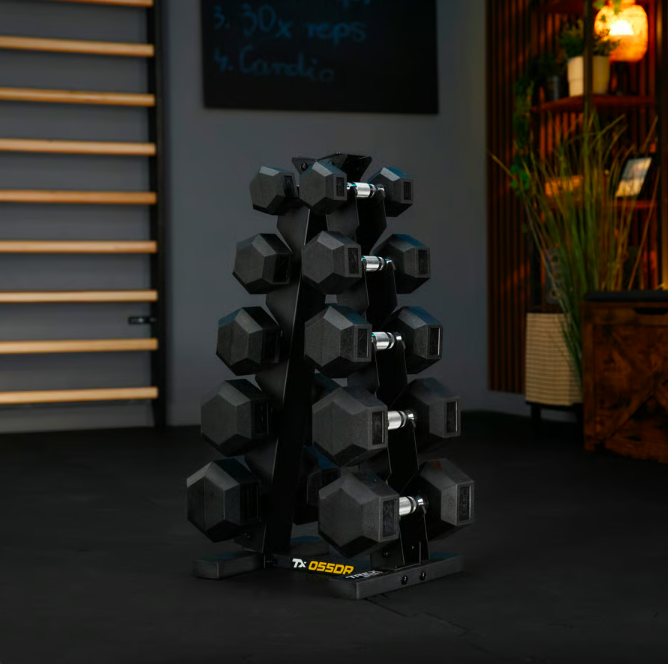 Стійка-піраміда TREX Sport TX-055DR для зберігання 5 пар гантелей (5091) - фото 11 Стійка-піраміда TREX Sport TX-055DR для зберігання 5 пар гантелей (5091) - фото 11