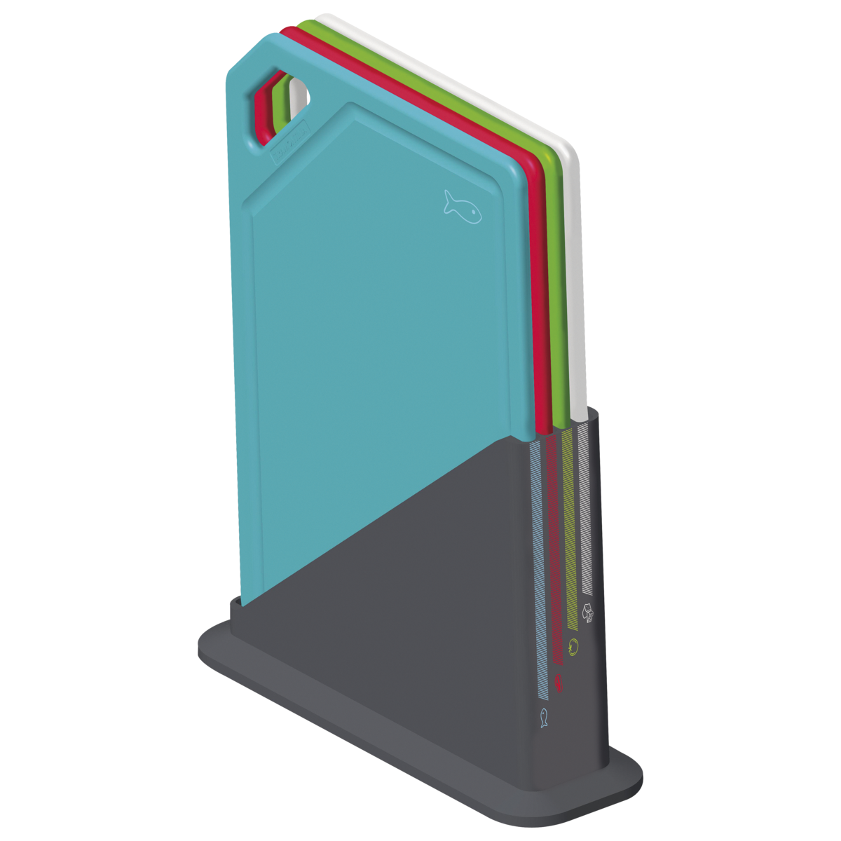 Набор из 4 разделочных досок Tramontina с подставкой (25099/940)