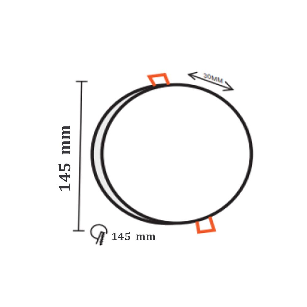 Точечный светодиодный светильник HOROZ ELECTRIC круглый 24W 6400K Белый (VIOLET-24) - фото 3