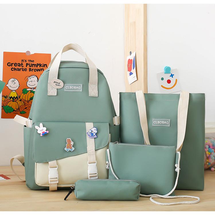 Шкільний рюкзак унісекс 4в1 Зелений (CL-9492-2) - фото 2