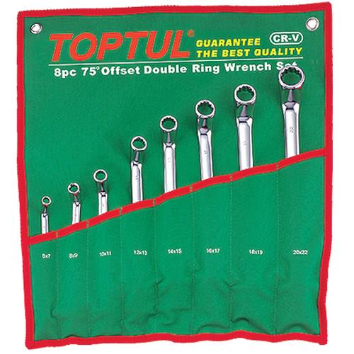 Набір накидних ключів Toptul GAAA0810 метричні 6-22 мм із кутом 75° 8 шт. (106-112-GAAA0810)