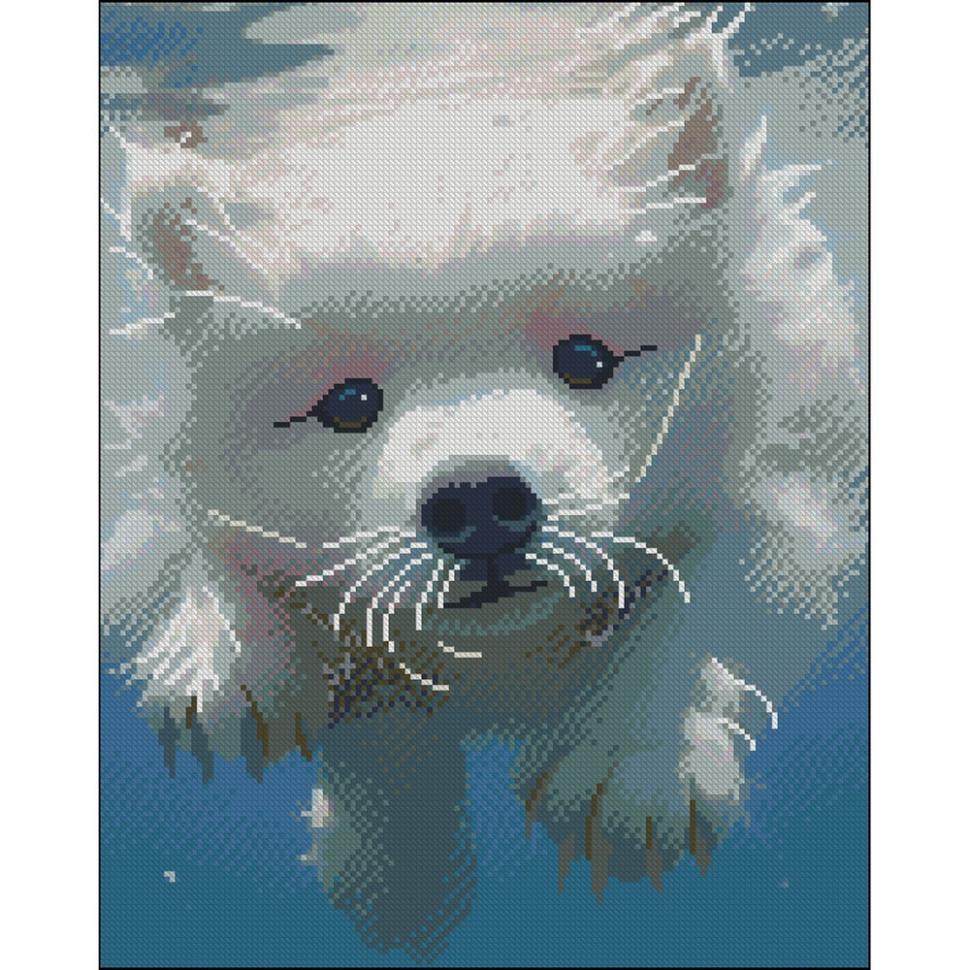 Алмазна мозаїка Strateg Пухнастий плавець 40х50 см Різнокольоровий (VM-127-A-434)