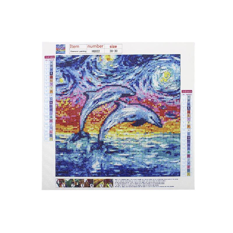 Алмазная мозаика Lesko DIY HG022 Дельфины