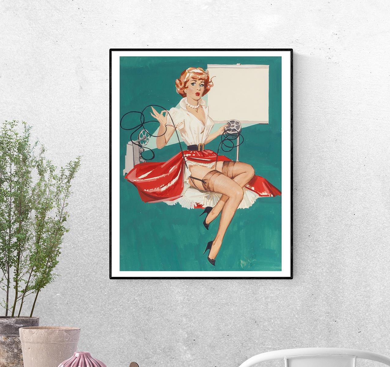 Постер Катушка запуталась. Роберт Оливер Скемп формат А-4 (pin_up010245_Poster)