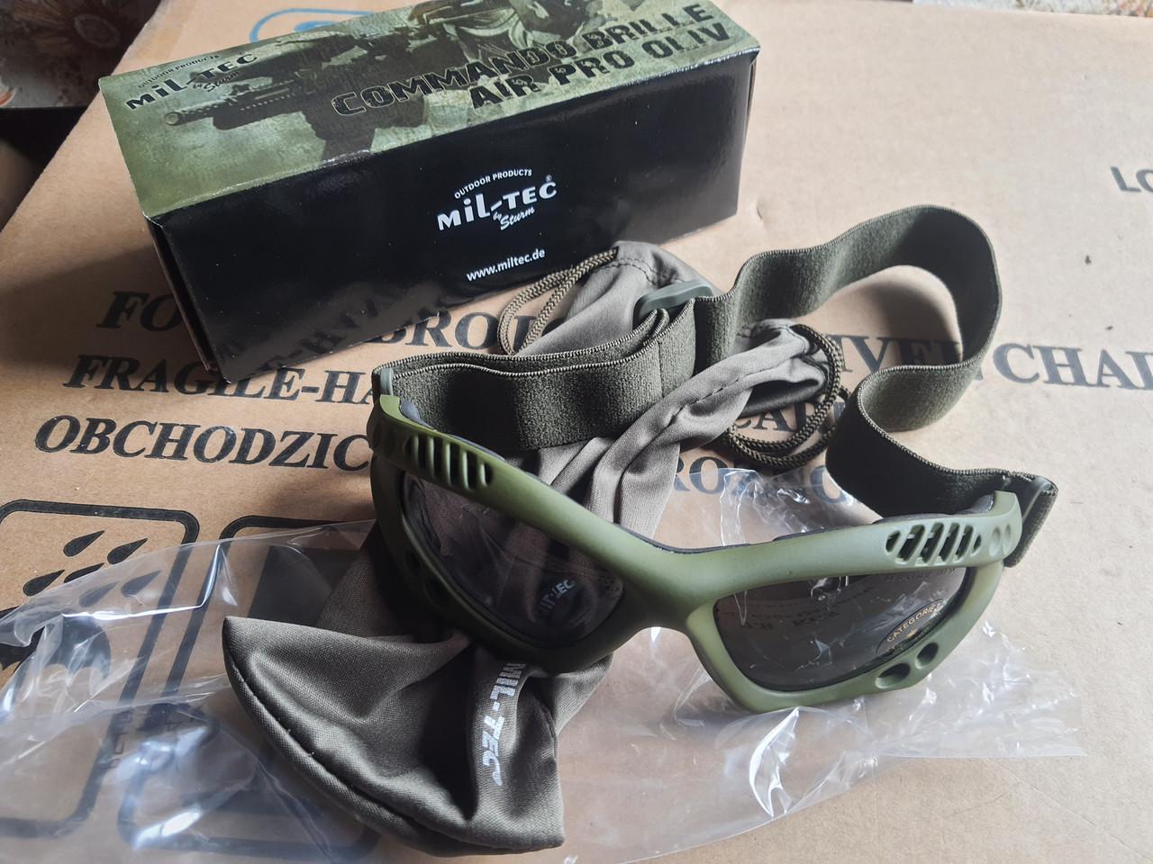 Очки защитные десантные затемненные Mil-Tec Commando Brille Air Pro Olive Smoke (15615301) - фото 8 Очки защитные десантные затемненные Mil-Tec Commando Brille Air Pro Olive Smoke (15615301) - фото 8