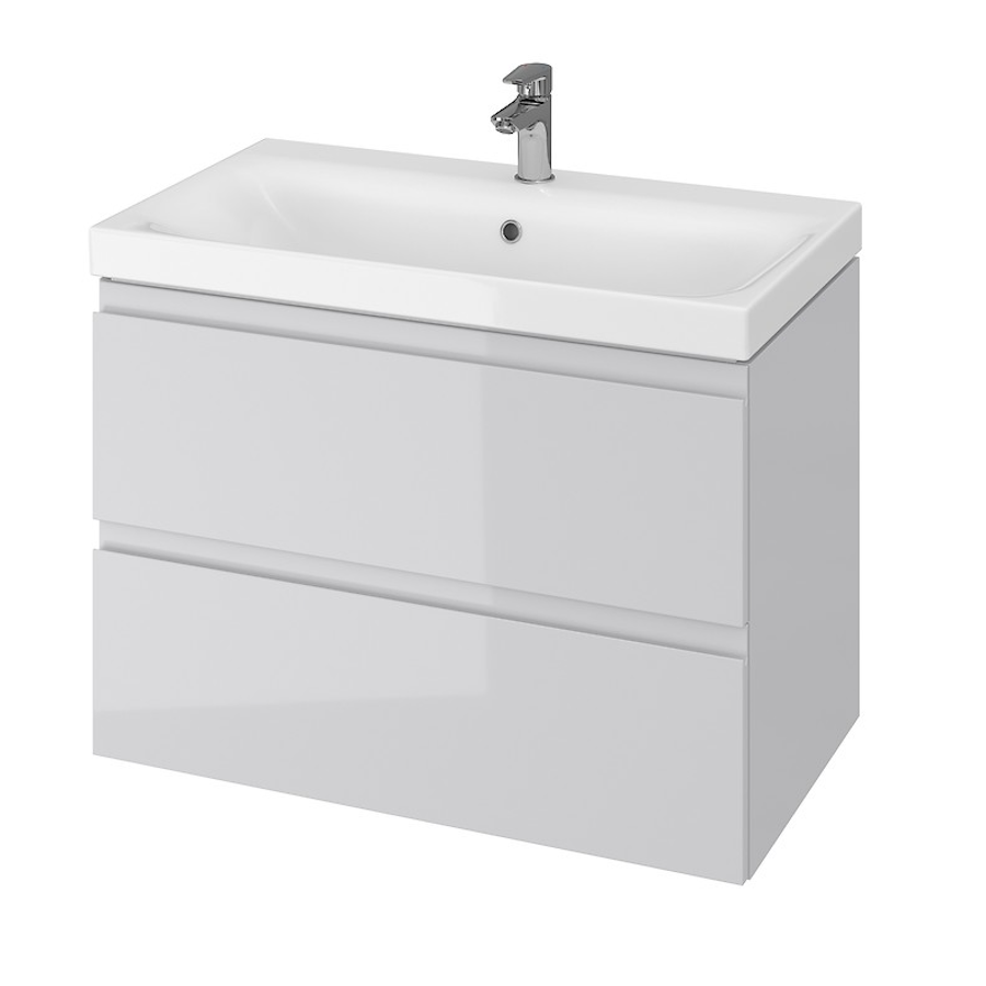 Тумба для ванной Cersanit Moduo Slim Сет B15 795x447 подвесная с умывальником Серый (SZFZ1003906661)