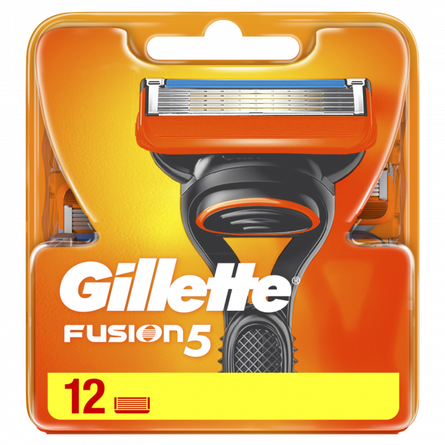 Картриджи сменные для бритья Fusion 5 мужские Gillette Fusion5 12 шт. (7706628) - фото 1