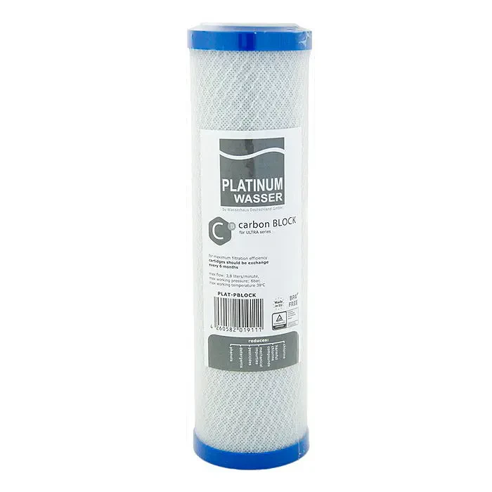 Картридж із спеченого активованого вугілля Platinum Wasser PLAT-PBLOCK 10" (2556250544) Картридж із спеченого активованого вугілля Platinum Wasser PLAT-PBLOCK 10" (2556250544)