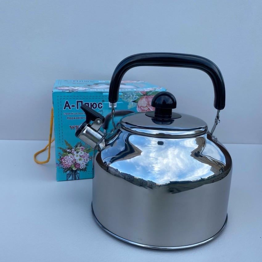 Чайник A-PLUS 1375 із нержавіючої сталі зі свистком 5 л (2239285278)