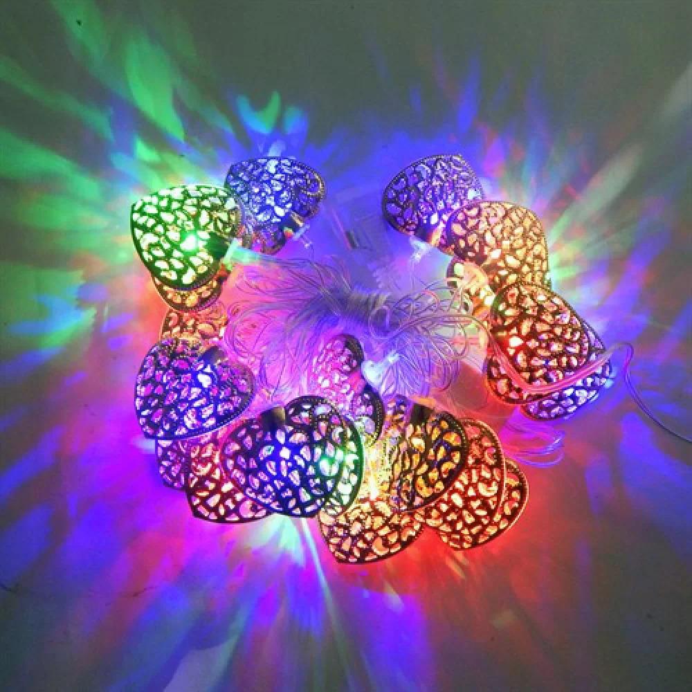 Гирлянда Золотое сердце LED 20 Разноцветный (1-125)