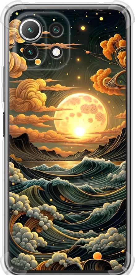 Чехол на Xiaomi Mi 11 Lite Арт волны (6332sp-2281-42517)