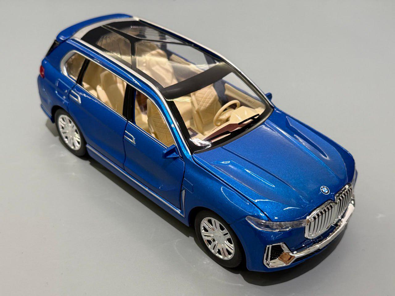 Машинка TK Union Group BMW X7 1:24 звук/свет/инерция/подвижные элементы Синий (GT-05545)
