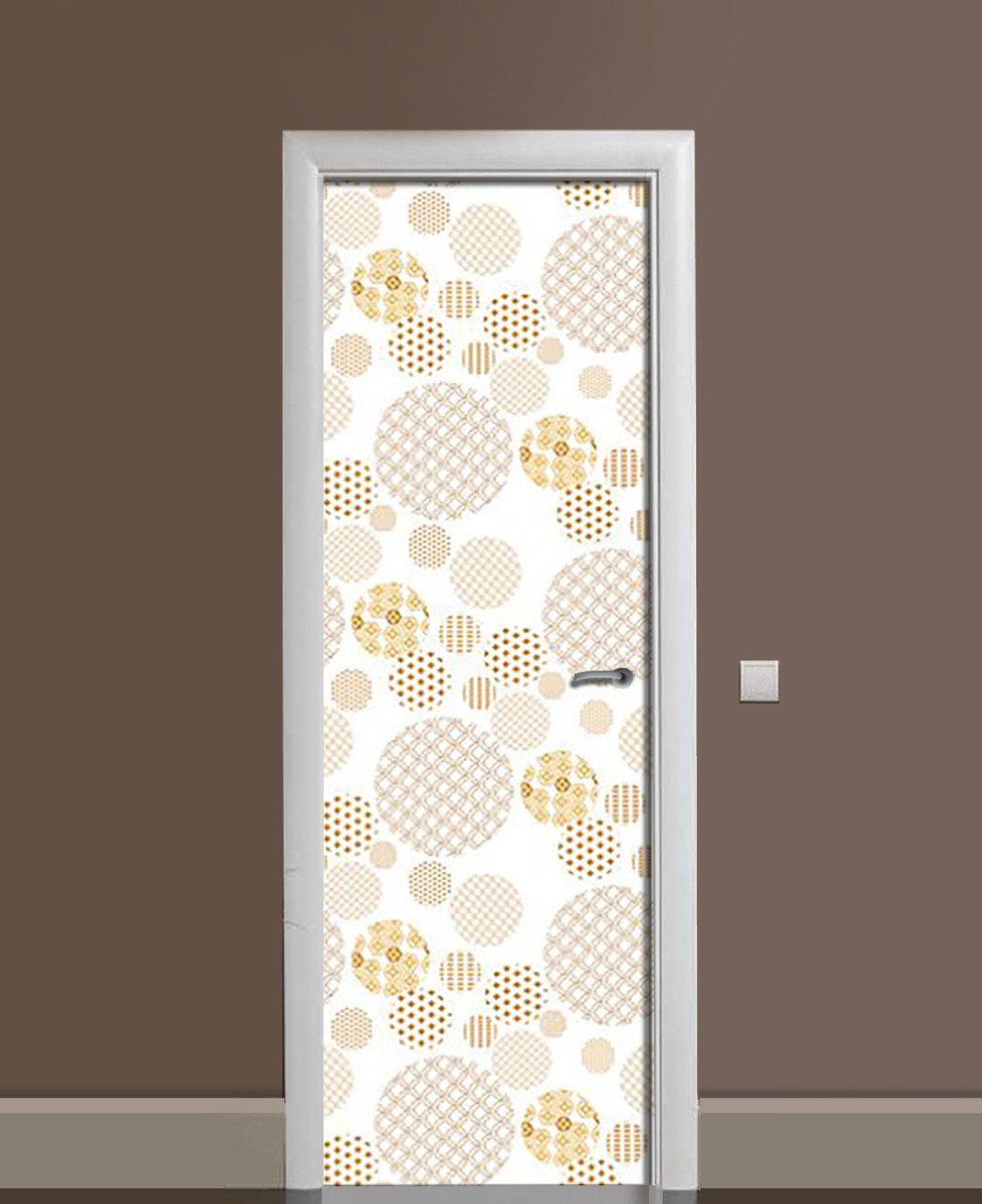 Наклейка 3D на двери Zatarga Круги печворк виниловая 650х2000 мм (1323456363) Наклейка 3D на двери Zatarga Круги печворк виниловая 650х2000 мм (1323456363)