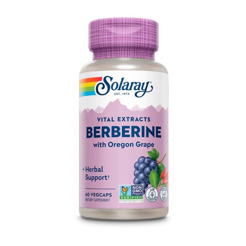 Берберин с магонией Solaray Berberine Root Extract 250 мг 60 вер. капс.