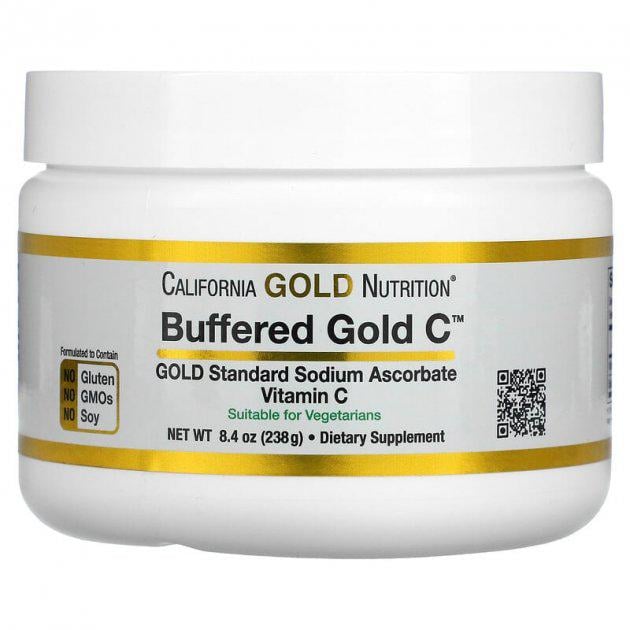 Вітамін C California Gold Nutrition Buffered Gold у вигляді порошку 238 г ( CGN-01235)