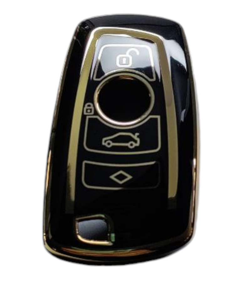 Чехол для ключа BMW с золотым ободком (2305614792)