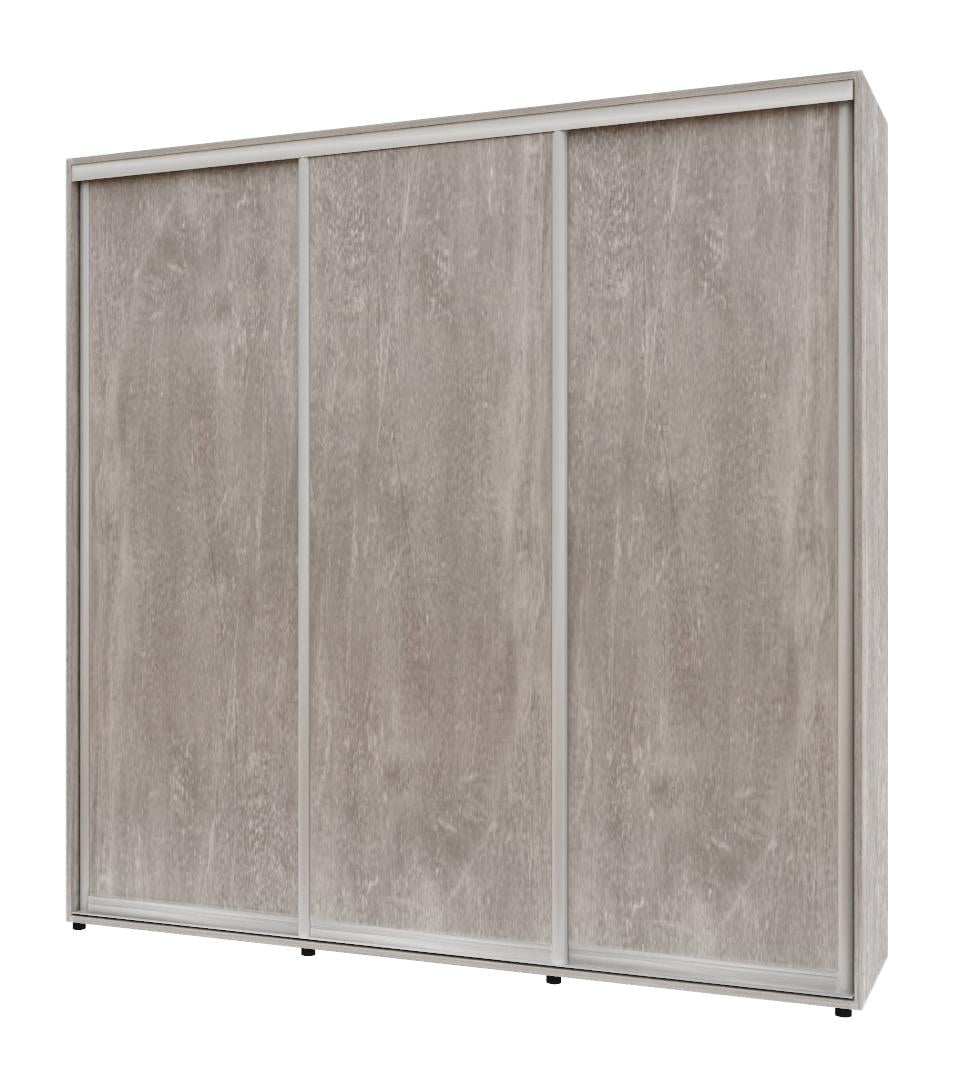 Шкаф-купе трехдверный Комфорт Мебель ДСП Стандарт 230х60х220 см Бетон