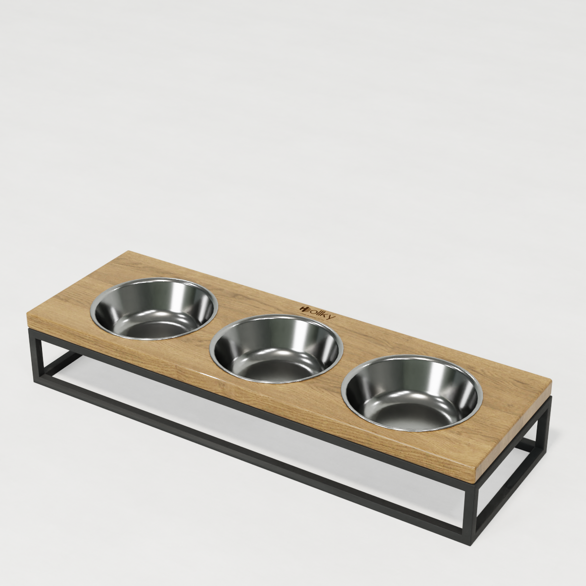 Миски на подставке для котов и маленьких собак Hollky Base Bar 3х0,45 л (Bar-54187-GRNT) - фото 2 Миски на подставке для котов и маленьких собак Hollky Base Bar 3х0,45 л (Bar-54187-GRNT) - фото 2