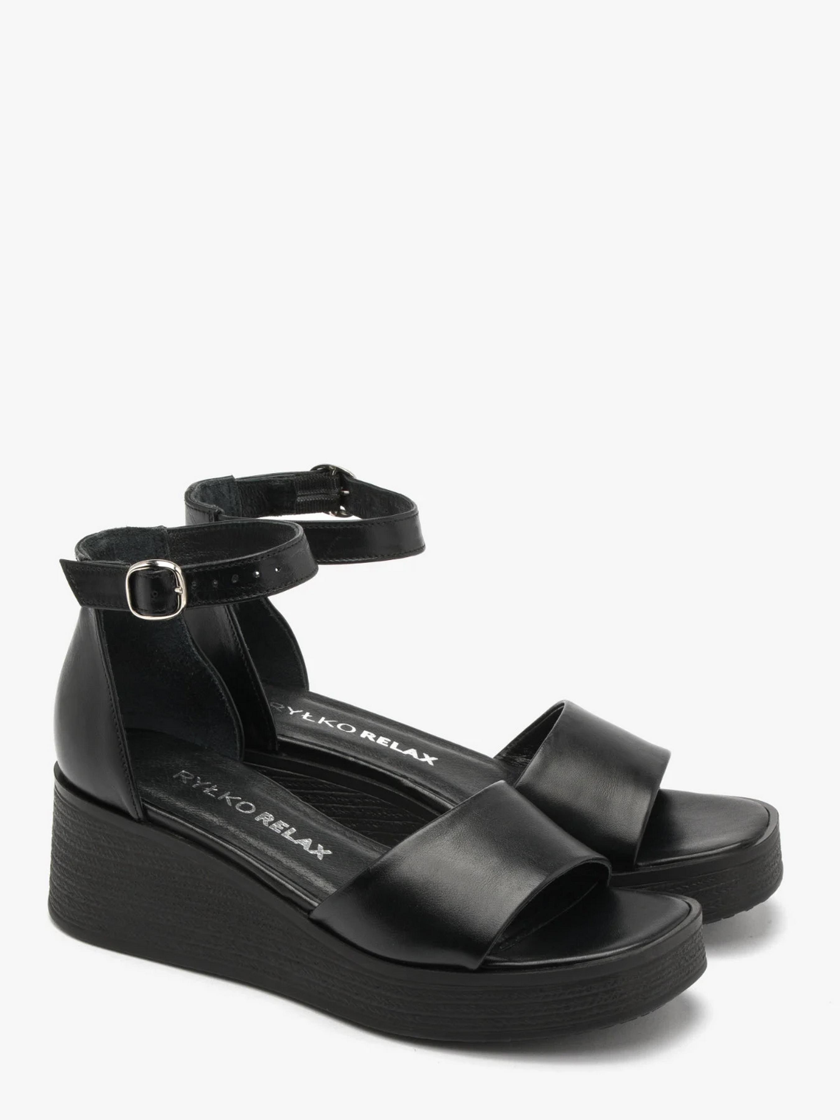 Босоножки женские кожаные RYLKO на платформе р. 36 Черный (3MF67_Z_ _FB7) Босоножки женские кожаные RYLKO на платформе р. 36 Черный (3MF67_Z_ _FB7)