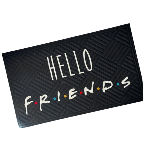Коврик придверный Hello friends 45x75 см Black (125089)