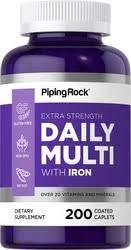 Мультивітаміни Extra Strength Daily Multi with Iron 200 Coated Caplets