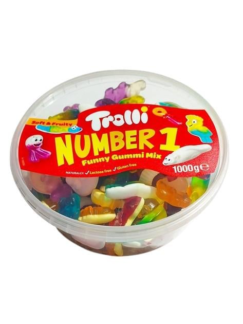Конфеты желейные Trolli Number One Funny Gummi Mix 1 кг (23894625) Конфеты желейные Trolli Number One Funny Gummi Mix 1 кг (23894625)