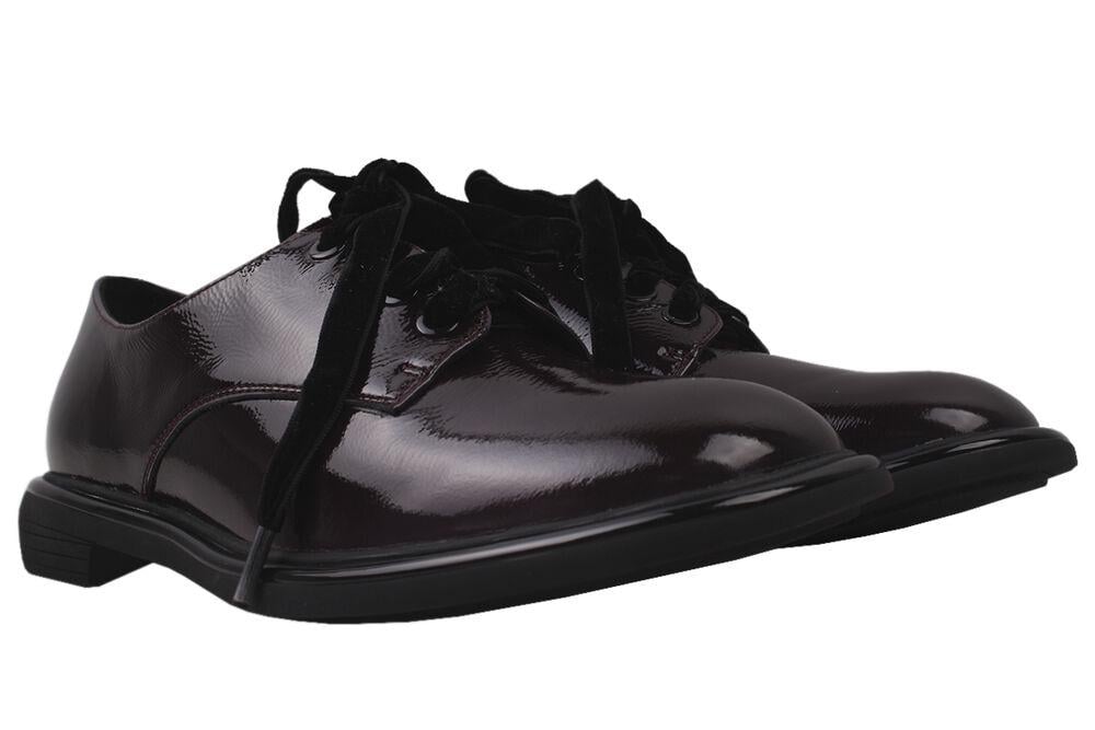 Туфли на шнуровке женские Brocoly из лаковой кожи р. 36 Черный (274-20DTC) Туфли на шнуровке женские Brocoly из лаковой кожи р. 36 Черный (274-20DTC)