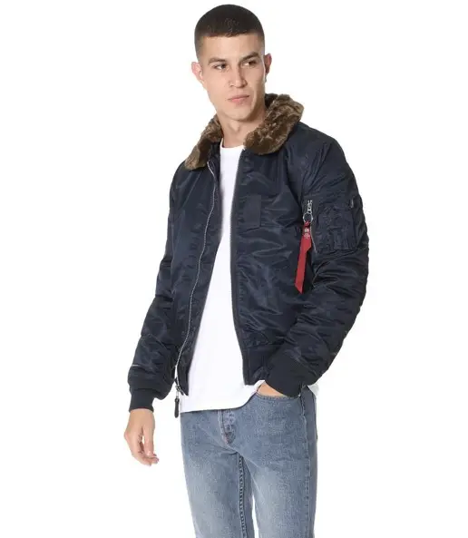 Бомбер Alpha Industries B-15 Slim Fit Flight Jacket XS Blue (MJB45500C1BLXS) - фото 7