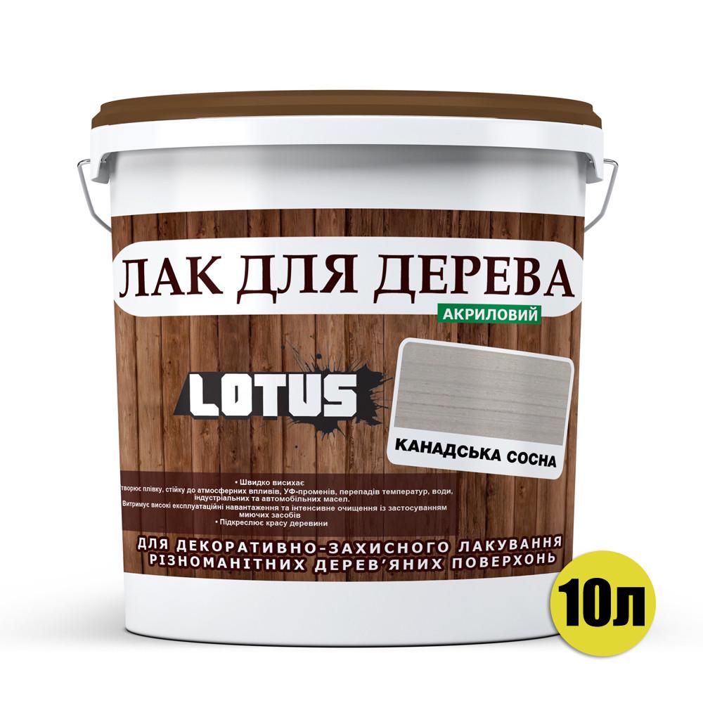 Лак для дерева Lotus Глянець 10 л Канадська сосна (2180786487) - фото 2