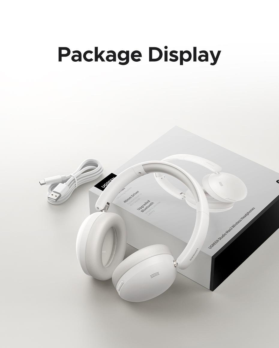 Навушники бездротові Ugreen повнорозмірні Bluetooth 5.4 40 мм Чорний (29516546) - фото 18 Навушники бездротові Ugreen повнорозмірні Bluetooth 5.4 40 мм Чорний (29516546) - фото 18