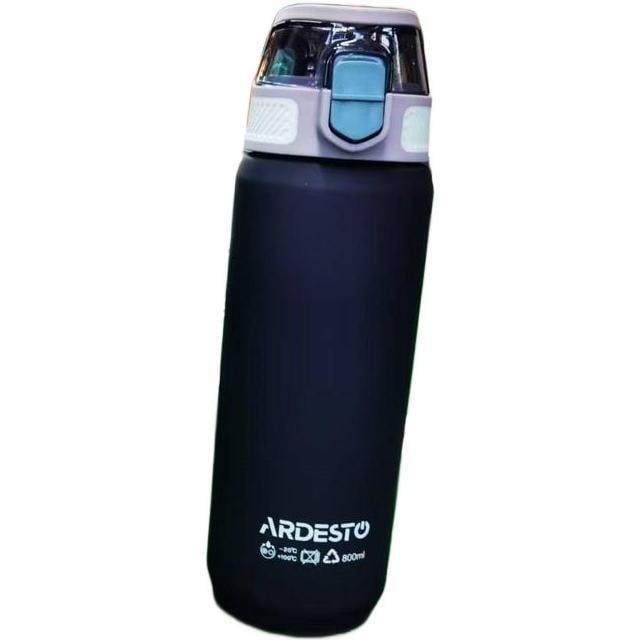 Бутылка для воды Ardesto Matte с герметичной крышкой 800 мл Фиолетовый (AR2281MG)