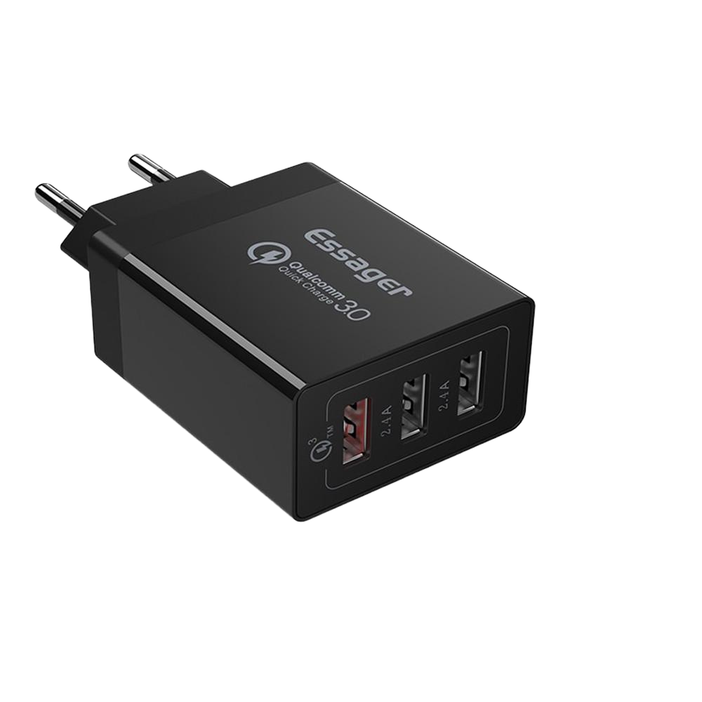 Сетевое зарядное устройство для Essager Quick Charge 3,0 Qualcomm ECCQC-LL01 Черный Сетевое зарядное устройство для Essager Quick Charge 3,0 Qualcomm ECCQC-LL01 Черный