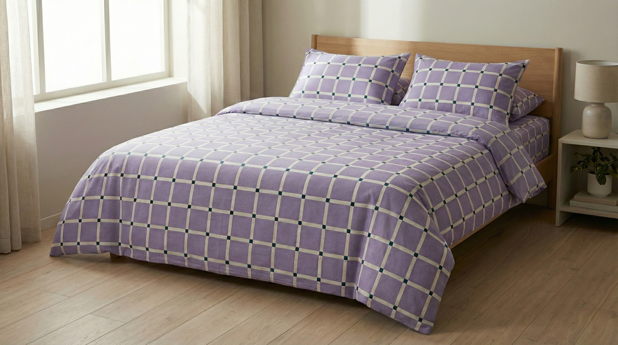 Пододеяльник из бязи Сетчатый полуторный узор 150х220 см (Glux-2712/x150p)