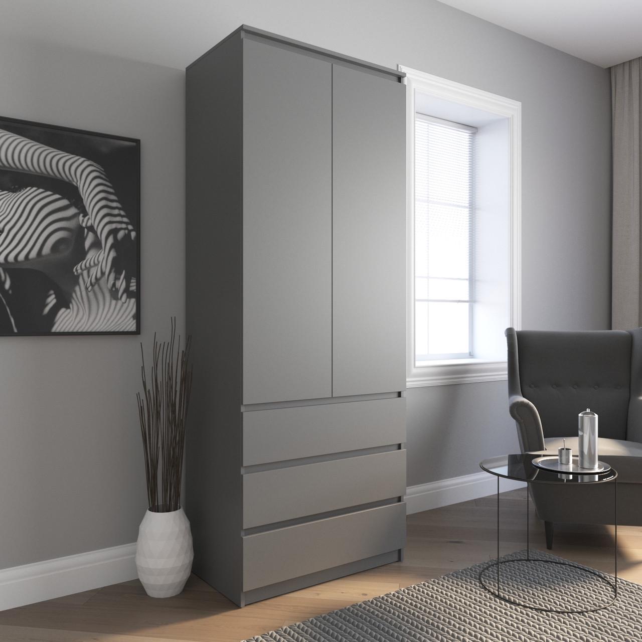 Шафа гардеробна Вайс R-9 802х500х2110 мм Антрацит (30821285)