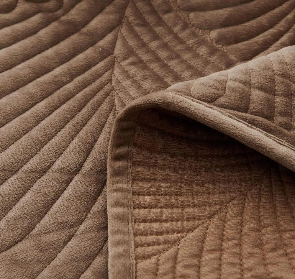 Плед велюровый с наволочками 210x230/50x70 см Коричневый (Д-vik-velur-pokruvalo-003) - фото 6