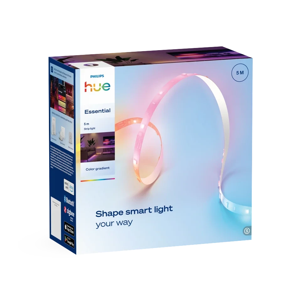 Умная лента Philips hue Essential Lightstrip LED 5 м RGBIC Bluetooth HomeKit