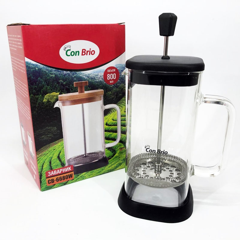 Заварник Con Brio CB-6680В френч-прес 800 мл (26202713) - фото 6 Заварник Con Brio CB-6680В френч-прес 800 мл (26202713) - фото 6