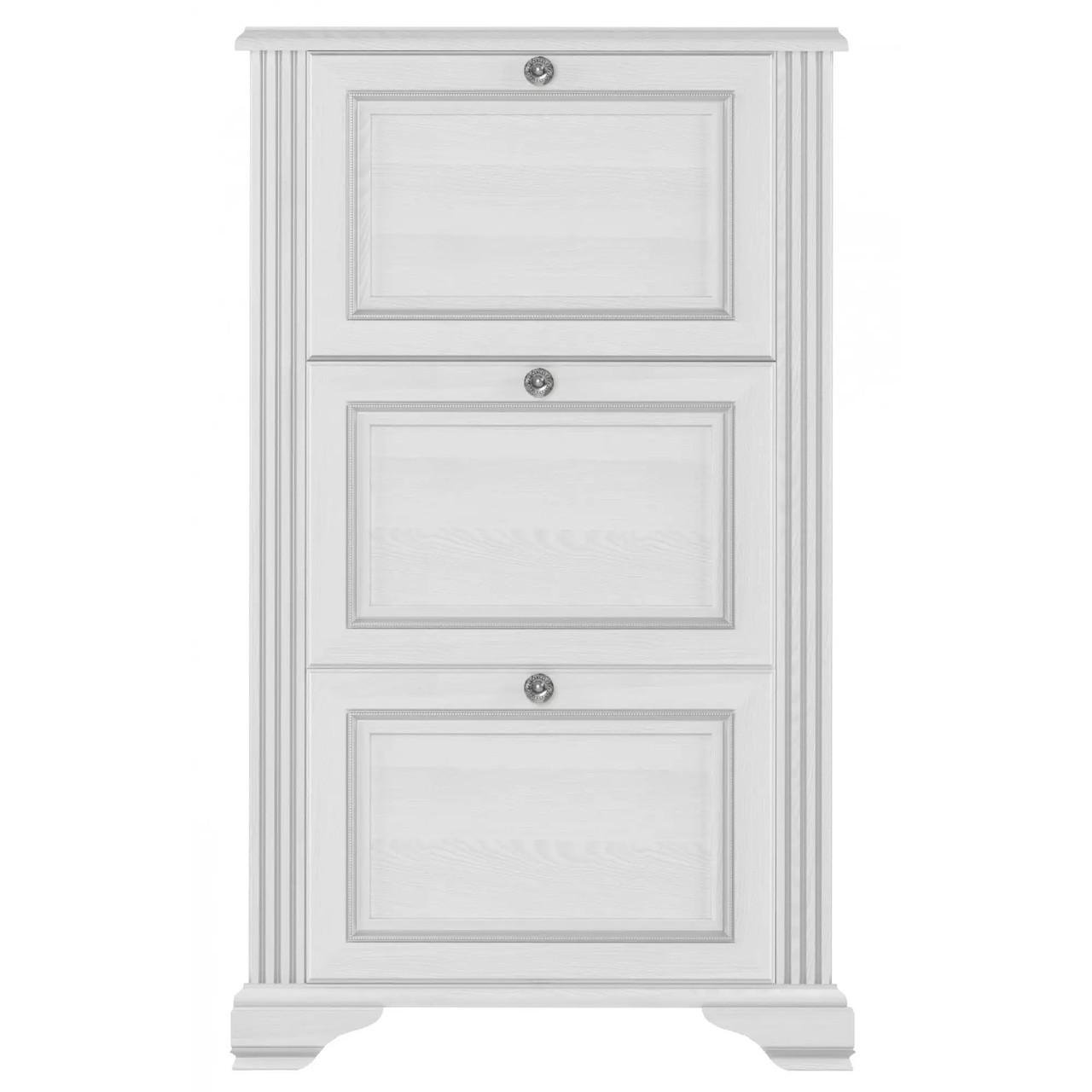 Тумба для обуви Гербор Уайт 3D Ясень снежный/Сосная серебряная (GRB-1339)