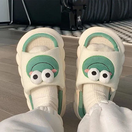 Домашние тапочки Лягушки р. 38-39 Бело-зеленый (M00229-2) - фото 3 Домашние тапочки Лягушки р. 38-39 Бело-зеленый (M00229-2) - фото 3