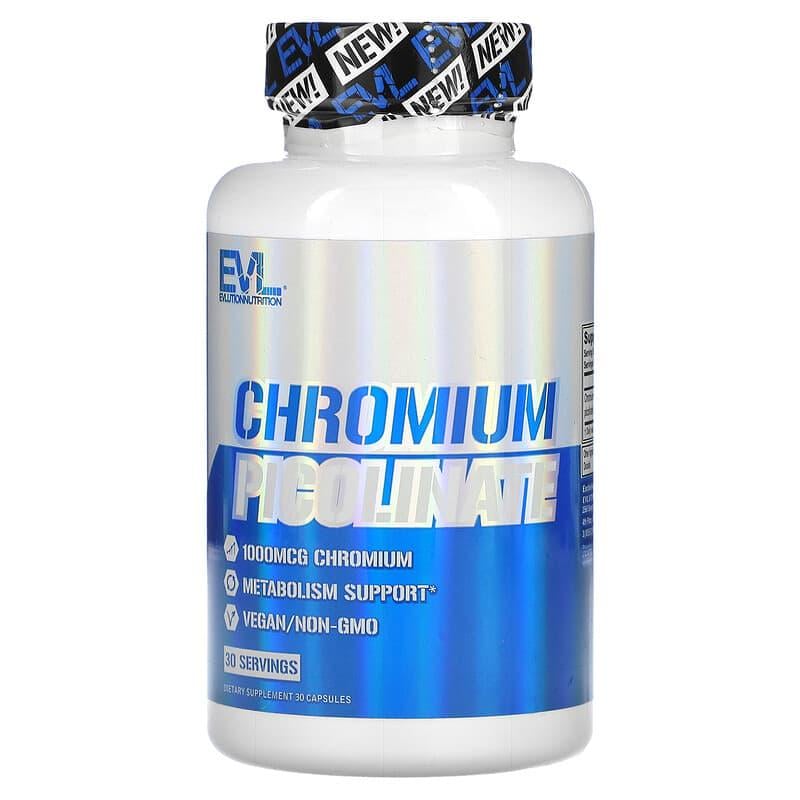 Хром Evlution Nutrition Chromium Picolinate 1,000 mcg 30 капс.