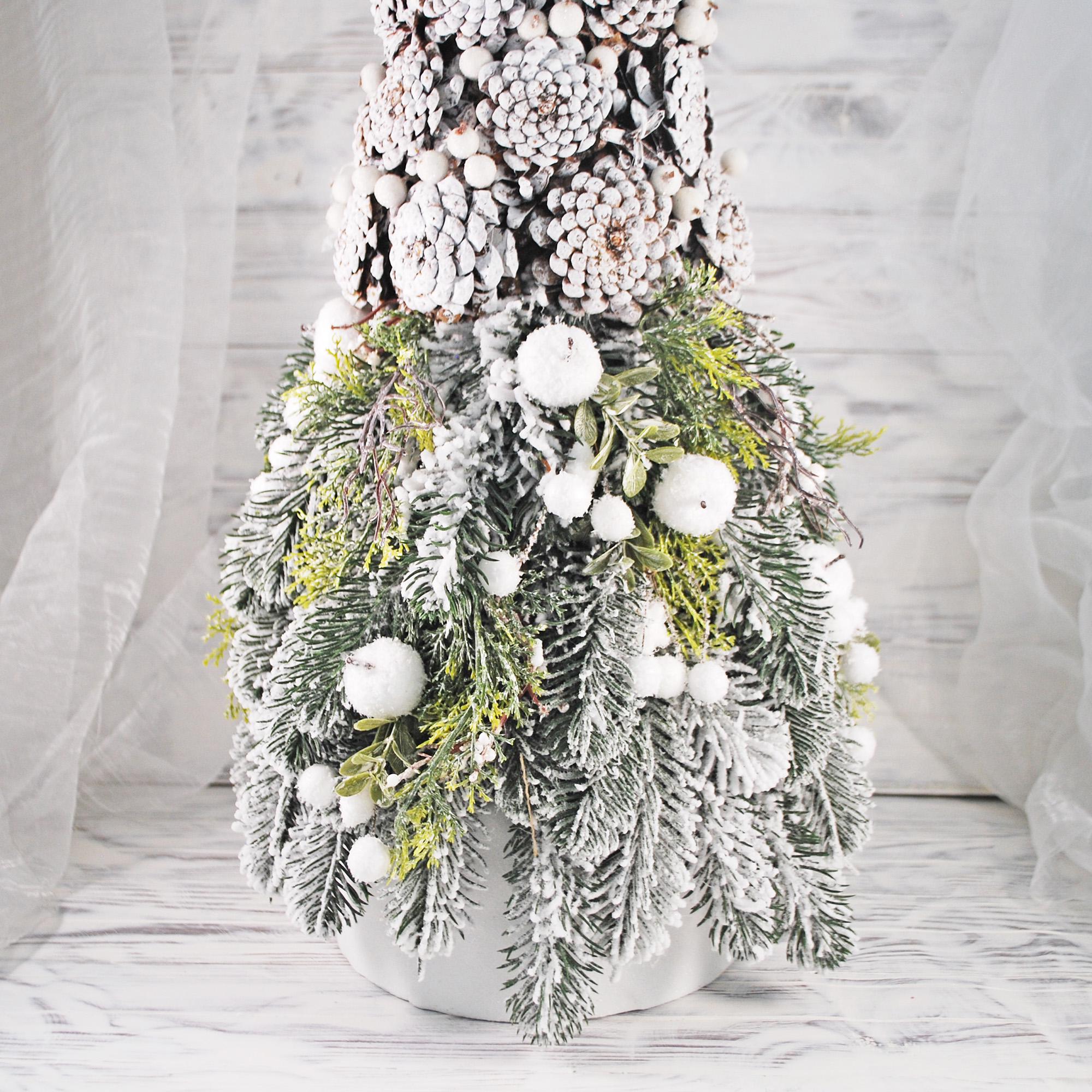 Новогодняя елка с украшениями Лесная фея 67 см Белый (4854486) - фото 3 Новогодняя елка с украшениями Лесная фея 67 см Белый (4854486) - фото 3