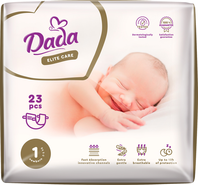 Підгузки дитячі Dada Elite Care Newborn р. 1 2-5 кг 23 шт. (2298342847)