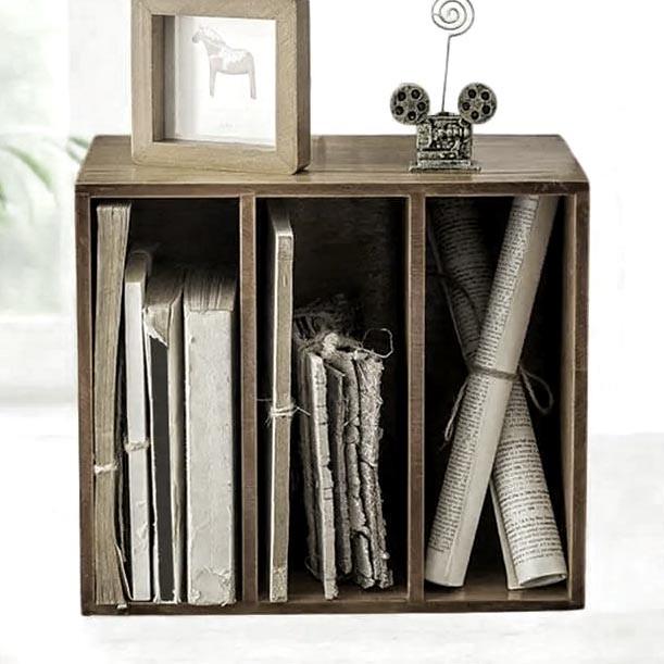 Полка книжная настольная из дерева Алатексия Палисандр (КПА-010802)