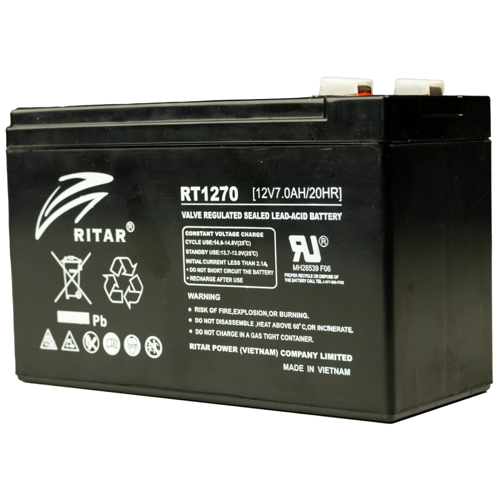Батарея акумуляторна свинцево-кислотна Ritar RT1270 7А/г 12В (2979112884)