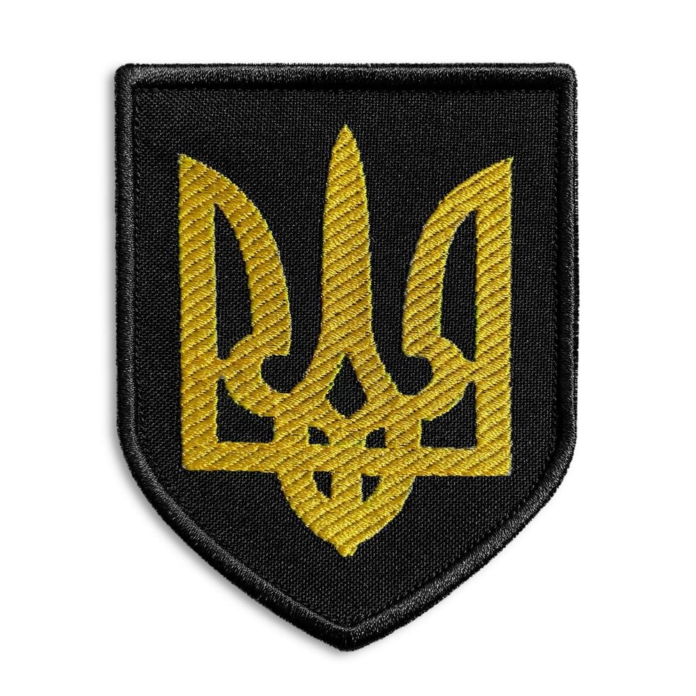 Шеврон на липучке Герб Украины 8х10 см (19607)