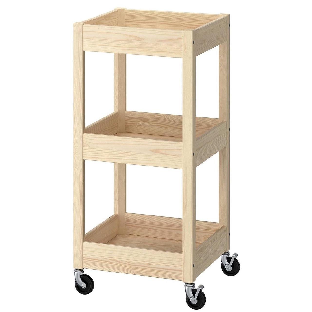 Этажерка для ванной из дерева на колесиках Фолаунд Бланже (АБТ-007801) Этажерка для ванной из дерева на колесиках Фолаунд Бланже (АБТ-007801)