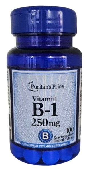 Витамин В1 Тиамин Puritans Pride Vitamin B-1 250 мг 100 таблеток Витамин В1 Тиамин Puritans Pride Vitamin B-1 250 мг 100 таблеток