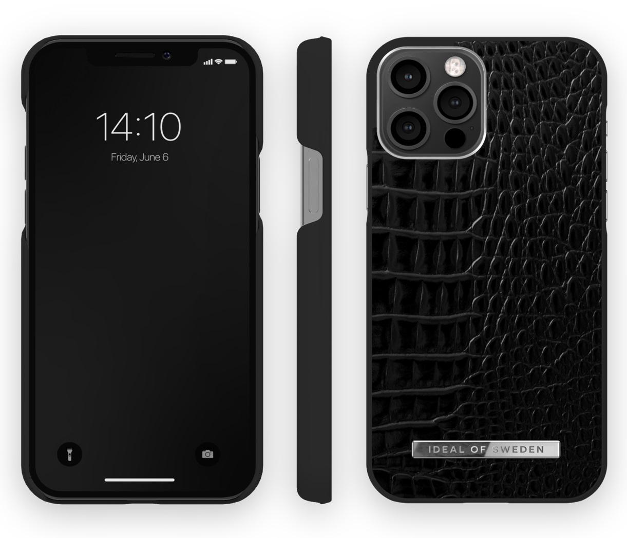 Чохол протиударний iDeal of Sweden Atelier IDACSS22-2061-236 для Iphone 12/12 Pro Neo Noir Croco (12089461) - фото 2