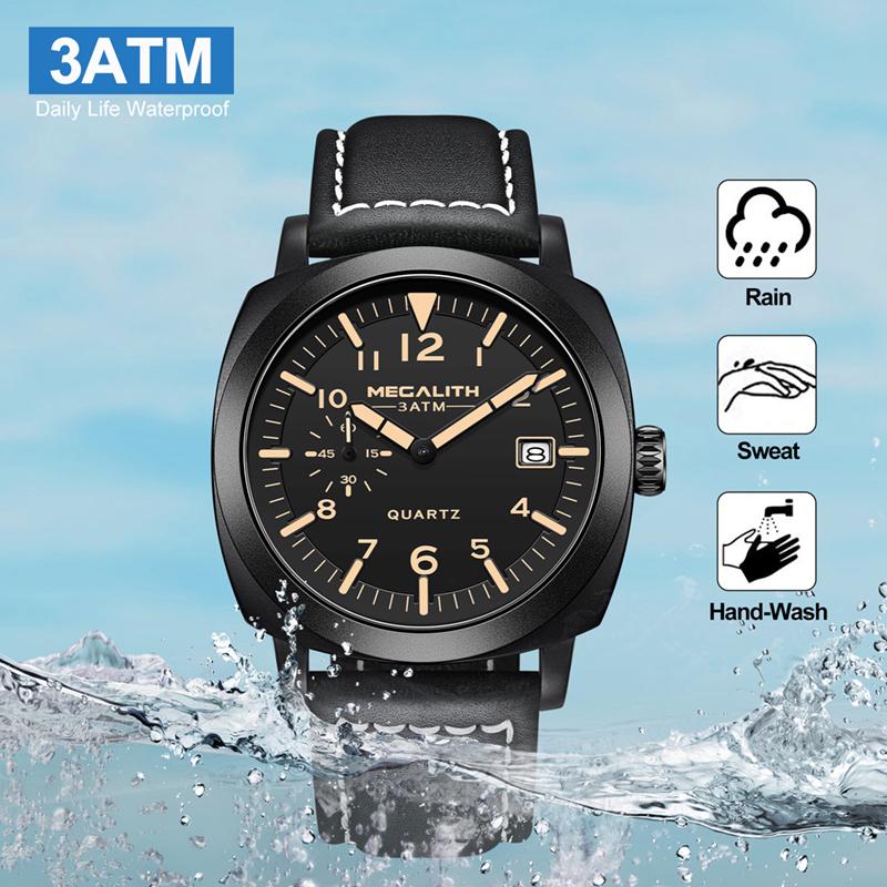 Годинник наручний чоловічий MegaLith Panerai Black (7718) - фото 9